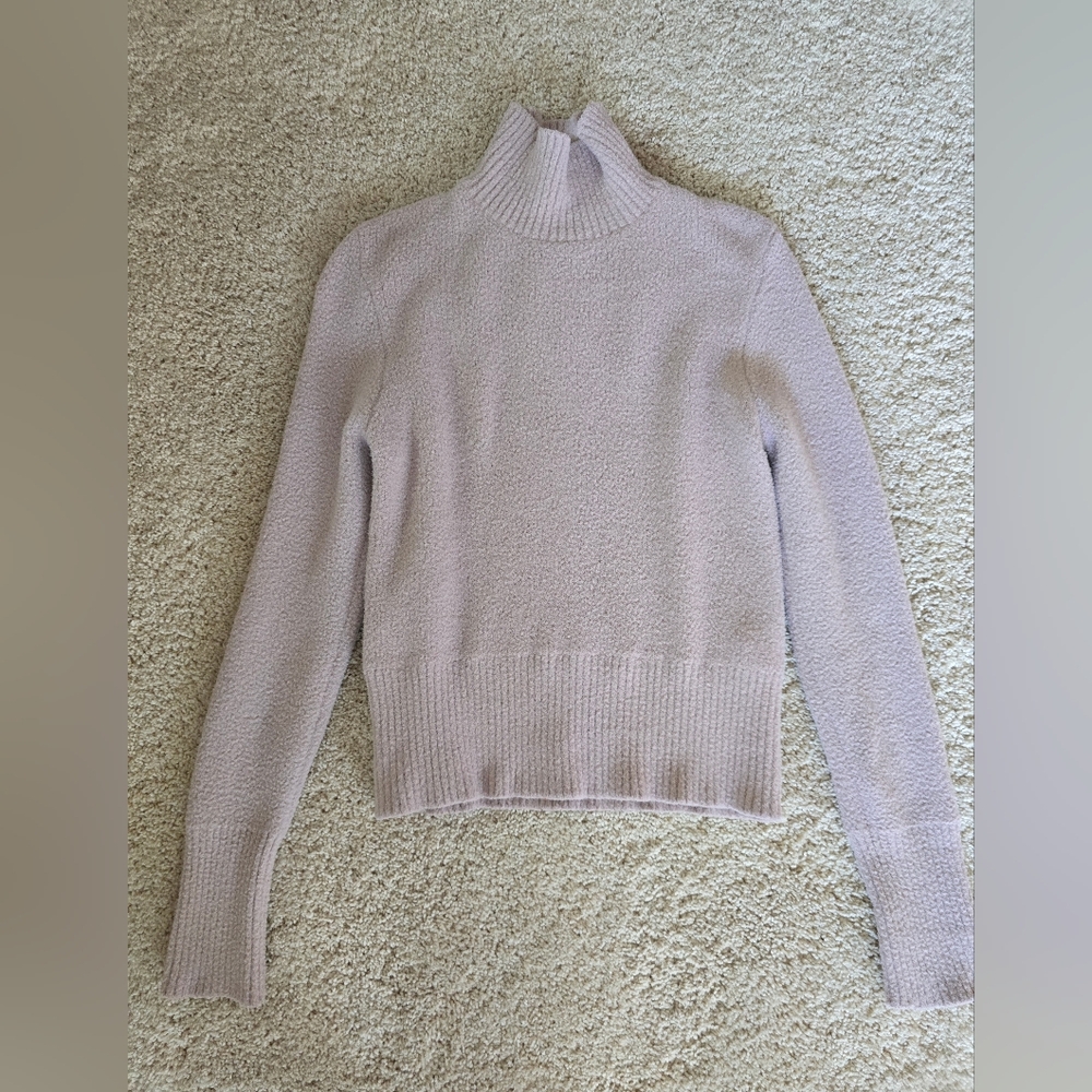 Zara Size Small Mock neck Womens Blush Pink Soft Sweater - Picture 2 of 6